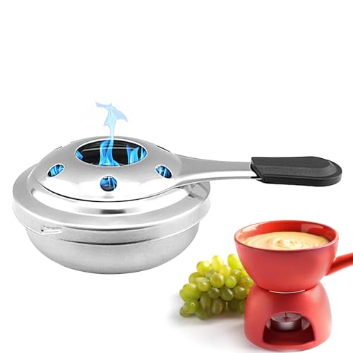 Brûleur À Alcool Portable en Acier Inoxydable - Réchaud pour Fondue, Cuisson, Pique-nique et Camping