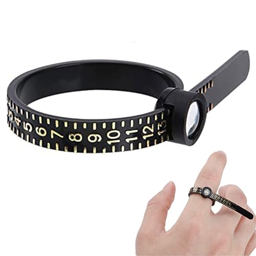 リングサイザー測定ツール 指輪 さいず 計測 再利用可能な指サイズ リングゲージバンド 拡大鏡付き 便利 使い方が簡単 柔軟性 1mmから17mmまで ジュエリーツール フィット感を感じ 測定ツール