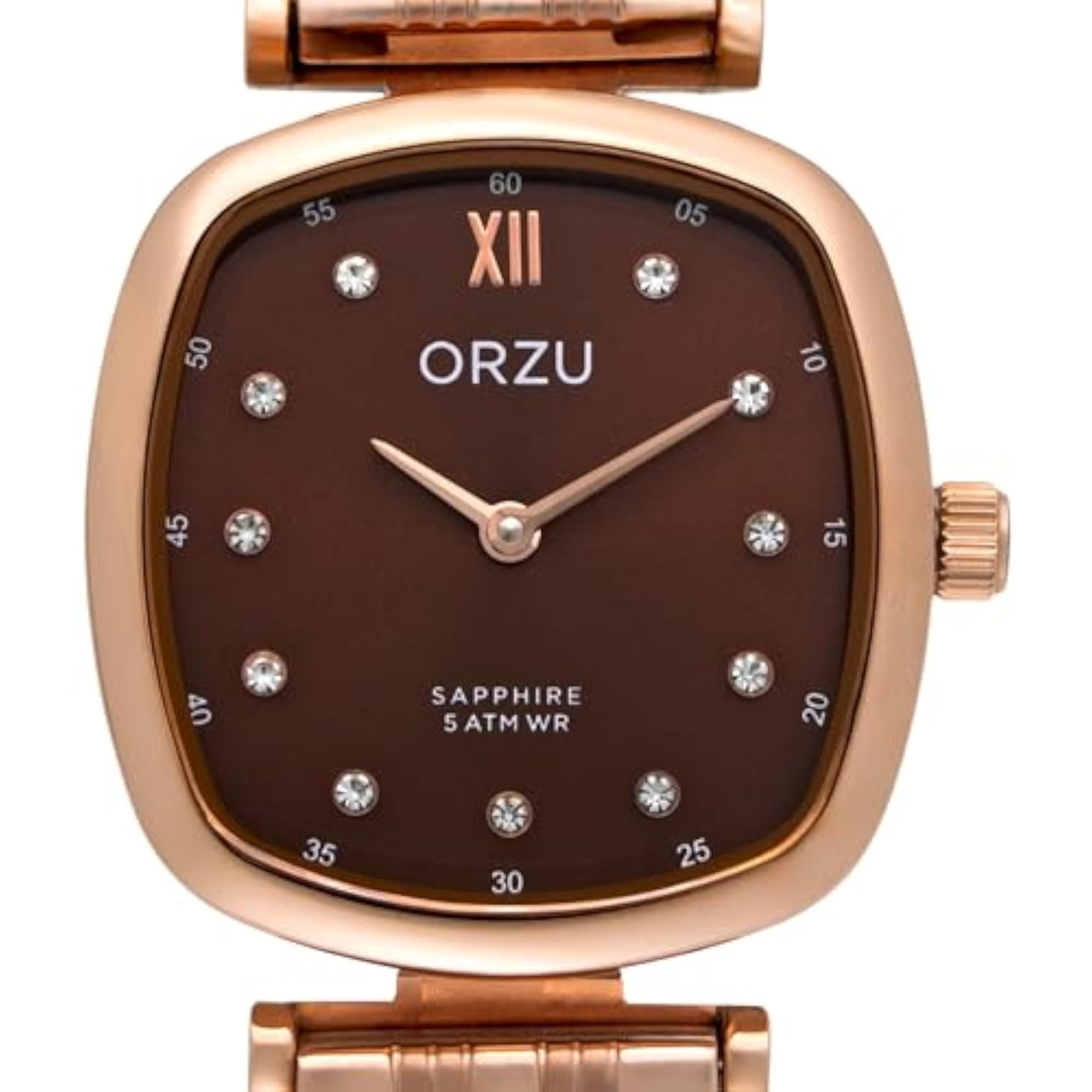 Women's Analog Stainless Steel Case Watch with Solid Band