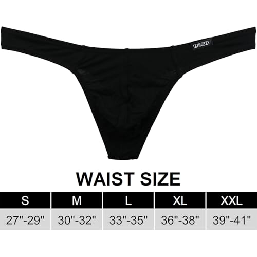 iKingsky Men's Everyday Basic Modal Thong Underwear Sexy No Show T-back Under Panties3
