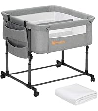 【値下げ中】MTWML Twin Bassinet2 双子用ベビーベッド グレー Amazon.com: MTWML Twin Bassinet for 2 Babies, Portable Twins Crib