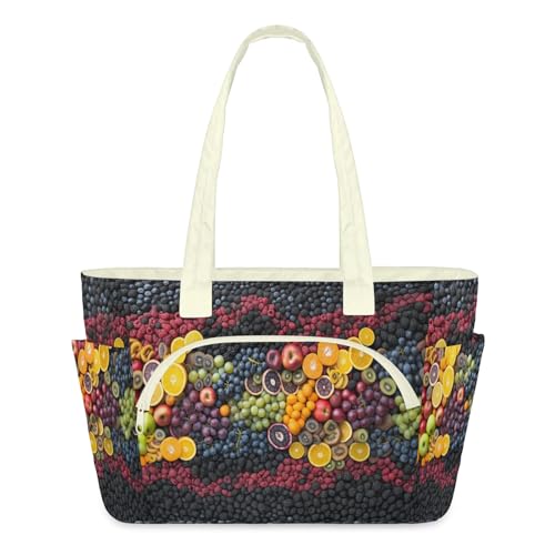 Grand sac fourre-tout coloré et matelassé pour femme avec fermeture éclair