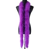 2 Yards Fluffy Marabou Feather Boa for Crafts Wedding Party Christmas Tree Decoration 22 Grams