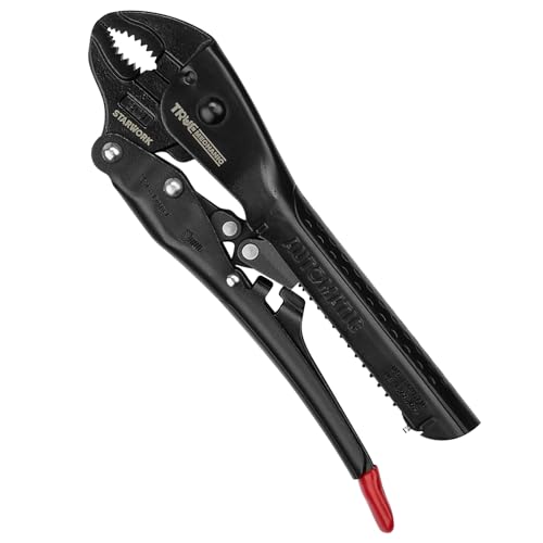 STARWORK TRUE MECHANIC&trade; Automatic Curved Jaw Locking Pliers 8-inch