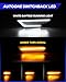 AUTOONE Switchback LED Side Marker Lights Compatible With 10th Gen Honda Civic 2016-2021, Amber Yellow Turn Signals & White Daytime Running Lights, Smoked Lens, Pack of 2