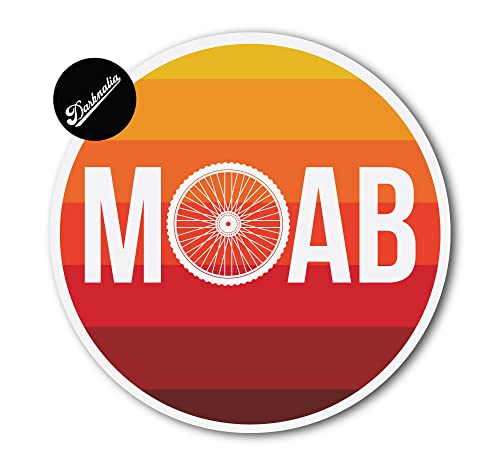 Moab Utah Mountain Bike Wheel Sticker 3