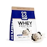 USN Whey Protein Powder 900g (30 Servings) Cookies & Cream - High Protein Shake with 20g Protein per Serving - No Added Sugar, Soy or Preservatives - Supports Muscle Recovery, Growth & Maintenance