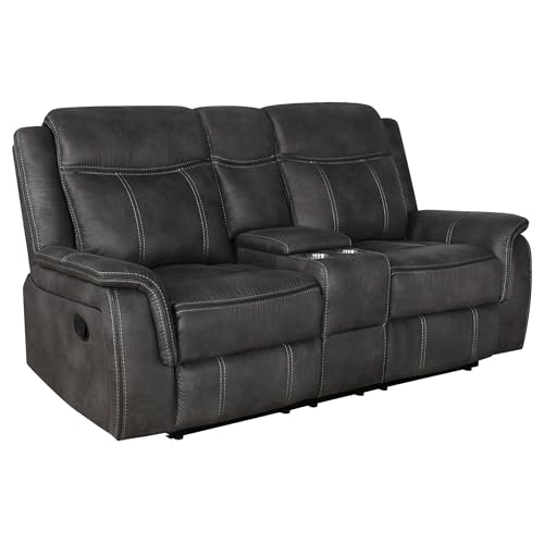 Charcoal Manual Motion Reclining Loveseat