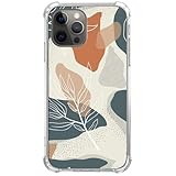 Eurdosmk Floral Abstract Modern Art Case Compatible with iPhone 11 Pro Max, Boho Minimalist Botanica