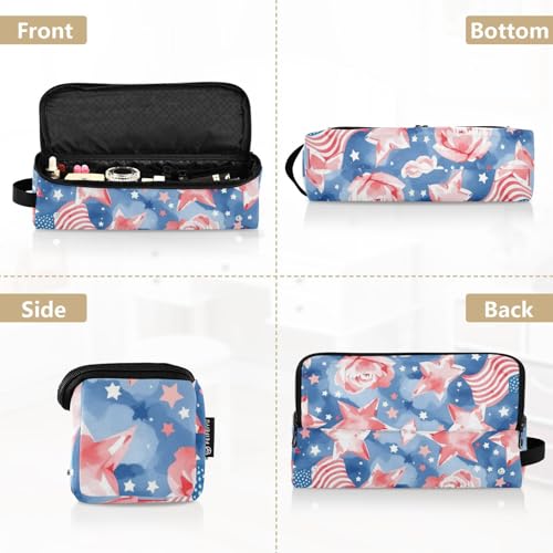 Organizador 2 en 1 para herramientas de cabello con almohadilla resistente al calor, soporte de viaje para planchas, rizadores y alisadores, con diseño de bandera en acuarela miniatura 5