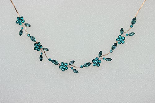 Image of Faship Gorgeous Rhinestone Crystal Floral Necklace Earrings Set