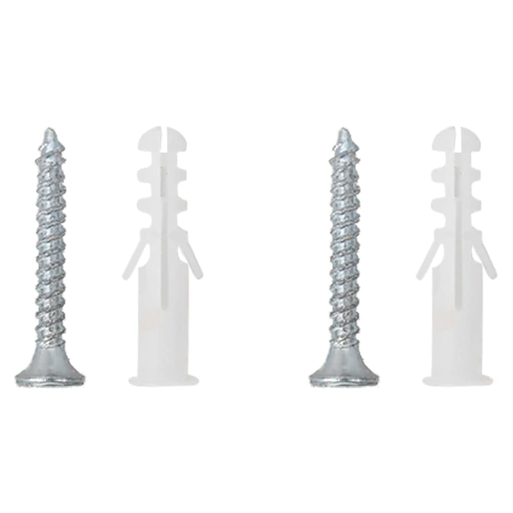 Mangloder 4er Set Wandhalterungen für Blumenampel aus pulverbeschichtetem Stahl schwarz, 29,5 x 26 cm, mit Haken und Dübel, für Blumentopf und Balkon Garten