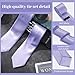 SATINIOR Solid Satin Pure Color Ties Set Men Necktie for Business Formal Occasion Wedding Class Christmas Party Gift, 3.15 In(6 Pcs,Lavender)