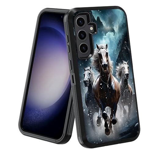 Coque Samsung S25 FE chevaux de course étanche à la poussière pour l'extérieur