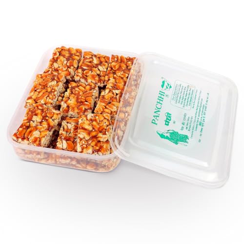 Image of Panchhi Peanut Chikki 500gram - Homemade Traditional Agra Chikki (Since 1926), Made with Sesame Seeds, Sugar & Peanuts |Crispy Tilkut, Healthy Jaggery Sweet for Winter, Festival & Gift