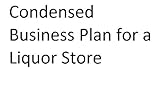 Condensed Business Plan for a Liquor Store (English Edition)