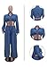 Voghtic Women's Sexy Denim 2 Pieces Outfits Fall Long Sleeve v Neck Crop Lace-Up Shirt Wide Leg Pants Matching Sets