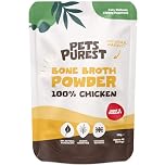 Pets Purest Bone Broth for Dogs & Cats, 250g Chicken Bone Broth Powder for Dogs & Cats. Supports Joints, Digestion, Immunity & Healthy Skin and Coat