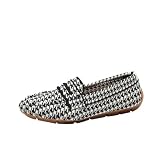 Genérico Zapatillas Mujer Blancas Baratas sin Cordones, Zapatos náuticos y cómodos, Zapatos Transpirables con Parte Inferior Plana Deportivas Mujer Rebajas (Black, 38)