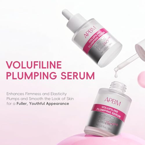 APBM Volufiline Plumping Serum for Face | 5% Volufiline + 3% Niacinamide + 1% Multi-Peptide | Visible Volume for Under-Eye & Smile Lines | For Fuller, Radiant-Looking Skin, Boost Collagen | 1.01 fl oz