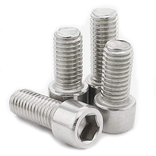 Vis M6-1.0 x 16 mm en acier inoxydable à tête cylindrique robuste pour assemblage de précision