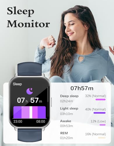 RUIMEN Smart Watch Answer Dial Call,Smart Watches for Women Men HD Touch Screen Fitness watch with SpO2-Monitor Heart Rate Sleep Monitor Pedometer Watch Multi Sports Mode for Android iOS - Image 6