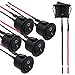 MXRS Mini Round Rocker Switch 12PCS Toggle Switch 10A/125V 6A/250V 2 Pin Toggle Switch SPST ON/Off Replacement Switch for Car Auto Boat Household Appliances,Black