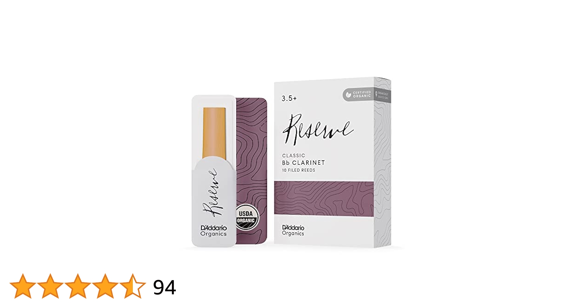 クラリネットリード　ダダリオ　エボリューション　3.5(10枚)  2箱セット ダダリオ B♭クラリネットリードオーガニック レゼルヴ