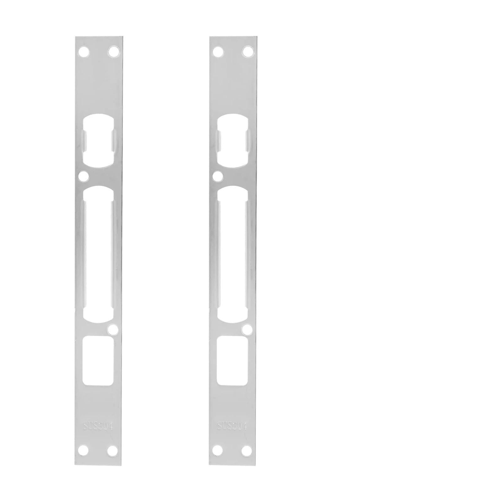 Gentryroo Silver 2Pcs Door Lock Body Plates Stainless Steel Security Locks Reinforcement