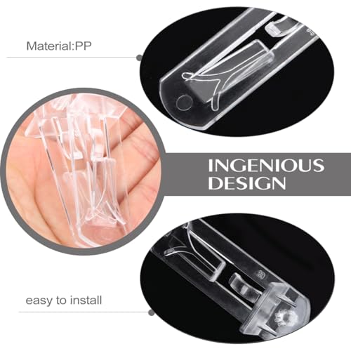 DIYEAH Plastic Shelf Support Pegs Self-Locking Cabinet Shelf Clips Heavy Duty Shelving Bracket Support Pins for Cabinet Shelves Transparent Replacement Hardware 20 pcs by DIYEAH - Used condition - Image 5