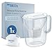 BRITA Wasserfilter Kanne Style Essential XL weiß (3,6L) inkl. 1x MAXTRA PRO Pure Performance - große Filterkanne mit Smart Light LED & Klapp-Deckel, filtert Verunreinigungen & mehr