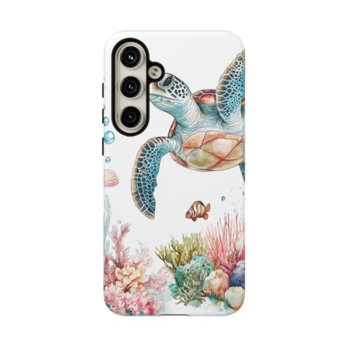 Coque tortue de mer Samsung S24 Plus turquoise rigide pour exprimer votre passion marine