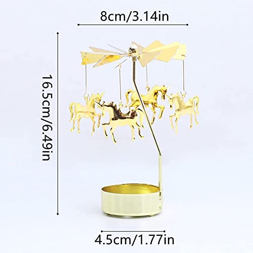 Spinning Candle Holder, Rotating Carousel Tealight Candle Holder, Unique Birthday Gift for Women, Mom, Sister, Friends, Christmas, Valentine's Day (Unicorn) — view 6
