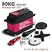 ZOSKAY 80KG Digital Servo 8.4V High Voltage Metal Gear Large Torque High Speed 1/5 Baja Servo Motor (270 Degrees)