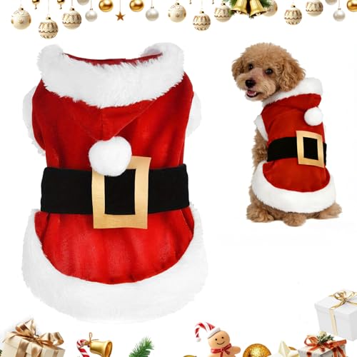 Hundekostüme Weihnachten,Hunde Katzen Weihnachtskostüm,Hund Weihnachten Kostüm Hoodie,Haustier Weihnachtskostüm,für Katzen Kleine Hunde Welpen Weihnachts Outfit Geschenk (M)