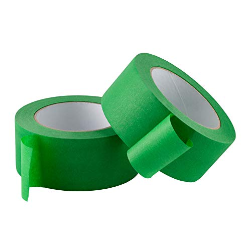 Lichamp 4 Pack Green Painters Tape 2 Inch Wide, Medium Adhesive Green Masking Tape Bulk Multi Pack, 2 Inch X 55 Yards X 4 Rolls (220 Total Yards) #TOP2