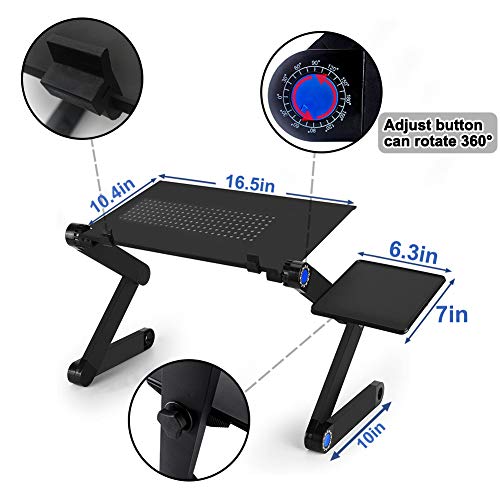 image for TCBWFY Adjustable Laptop Stand Executive Desk Aluminum Laptop Desk Mul