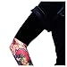 Tat2X Ink Armor Premium Half Arm Tattoo Cover Up Sleeve - No Slip Gripper - U.S. Made - Black - ML (Single Half arm Sleeve)