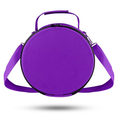 HUNAIN BUTT Masonic Universal Crown Case Available in Black Red & Purple Premium Round Regalia Storage Bag with Handle & Shoulder Strap Protective Travel Case for Masonic Crown (Purple)