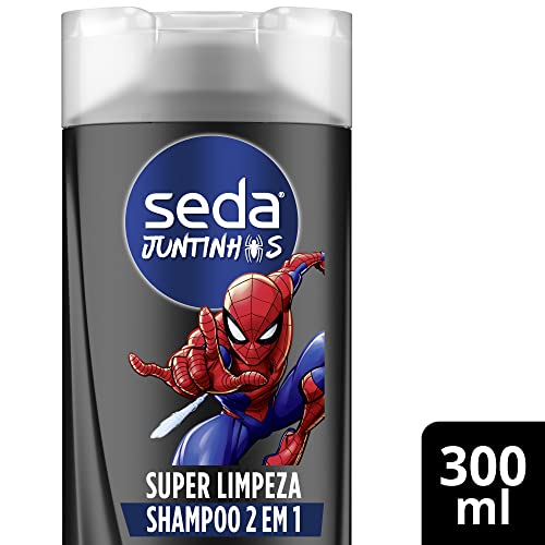 Shampoo & Condicionador Infantil 2 em 1 Spider-Man Seda Juntinhos Super Limpeza 300ml