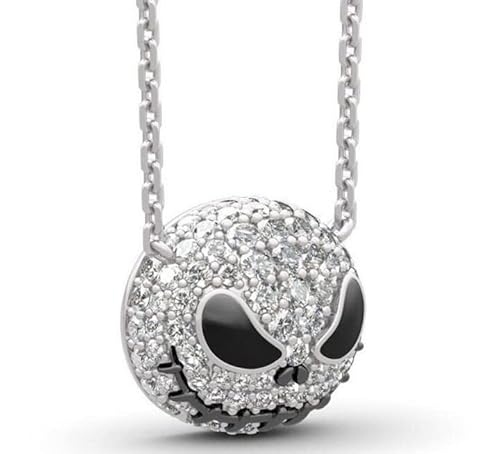 Norlso Halloween Earrings Pumpkin Necklace Rings Cute Skeleton Three Piece Set Fashionable Diamond Skull Halloween Women Gifts, Halloween Jewelry Gifts For Relatives, Friends And Kids #TOP4
