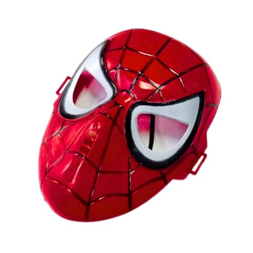 Image of Wanna Party Spider Web Superhero Mask for Kids, Red Web Theme Face Mask for Birthday Party, Fancy Dress, Role Play, Costume Party, Return Gifts & Superhero Theme Party Supplies