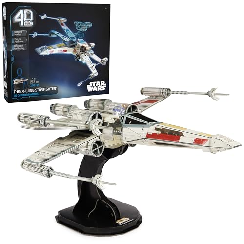 4D Build, Star Wars T-65 X-Wing Starfighter 3D Model Kit, Star Wars Collectible, Adult Puzzle, for Ages 12 & Up