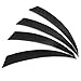ZSHJGJR 50pcs 3" 4" 5” Shield Cut Archery Fletches Arrow Feathers Turkey Feather Right/Left Wing for DIY Hunting Arrows Accessories (Right Wing, Black, 5 Inch)