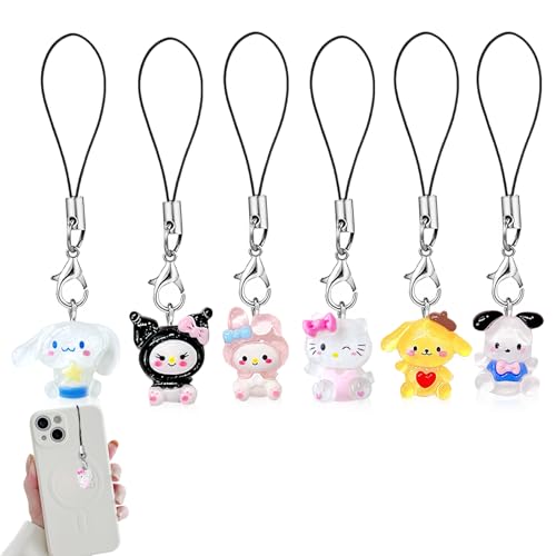 TecoKart® 6 Pcs Cute Phone Charms for Girls, Fun Keychain Charm for Mobile Cases, Decorative Phones Accessories 1 41JCDLc7RNL. SL500