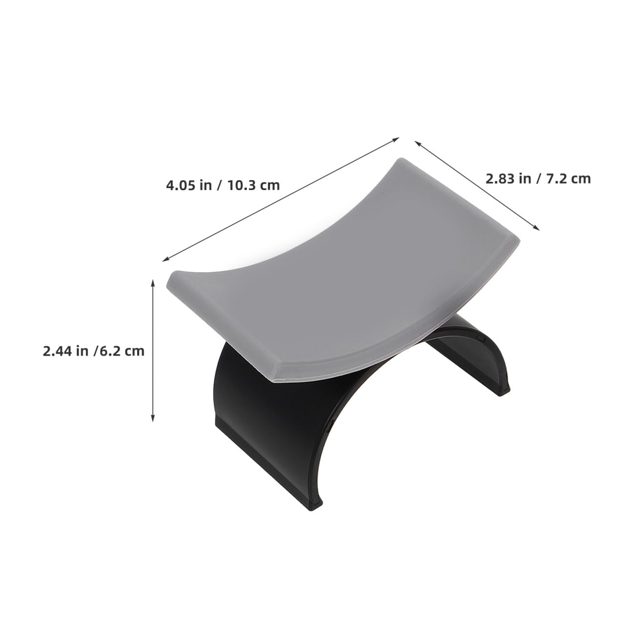 Baluue 2pcs U-shaped Nail Armrest Pillow Black Ergonomic Manicure Hand Cushion for Nail Tech Salon Table Use