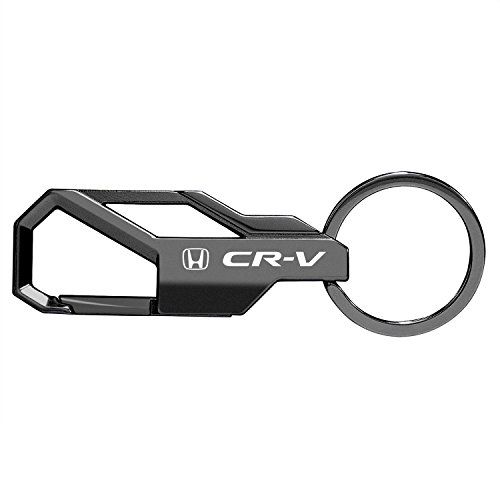 Ipick Image Compatible With Honda Cr-V Gunmetal Black Carabiner-Style Snap Hook Metal Key Chain #TOP1