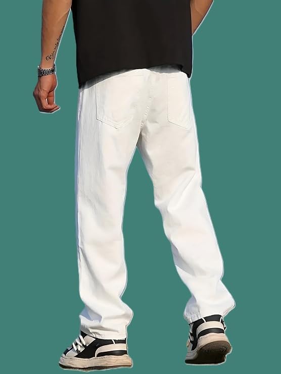 Image of THIRD QUADRANT Baggy Jeans for Men || Khaki Jeans || Jean Pant for man (in, Numeric, 30, Regular, Khakhi)