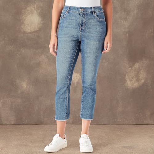 Vintage America Blues Women's Boho Slim Stretch Denim Capri4