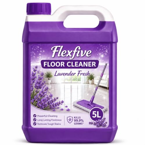 Image of Floor Cleaner Liquid 5L, Lavender Fresh Fragrance, Powerful Stain Removal, Long Lasting Freshness, Suitable for All Types of Floors, Home & Office Cleaning